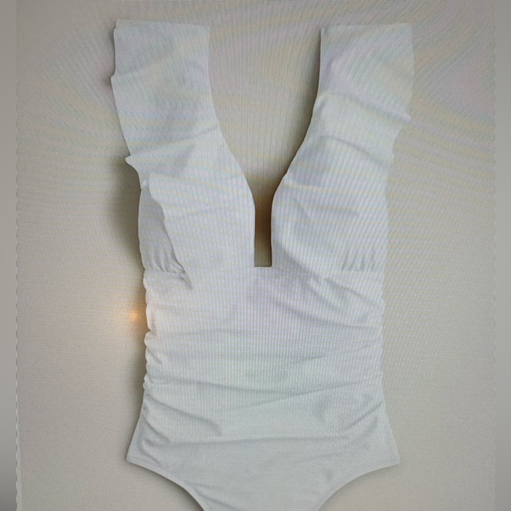 J. Crew Ruched Ruffle Swimsuit
